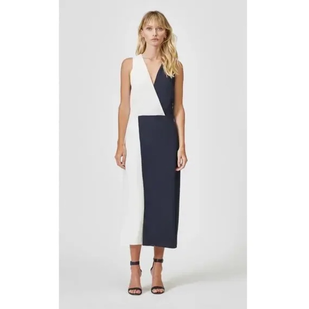 Equipment Galane dress size 12 (navy and white)